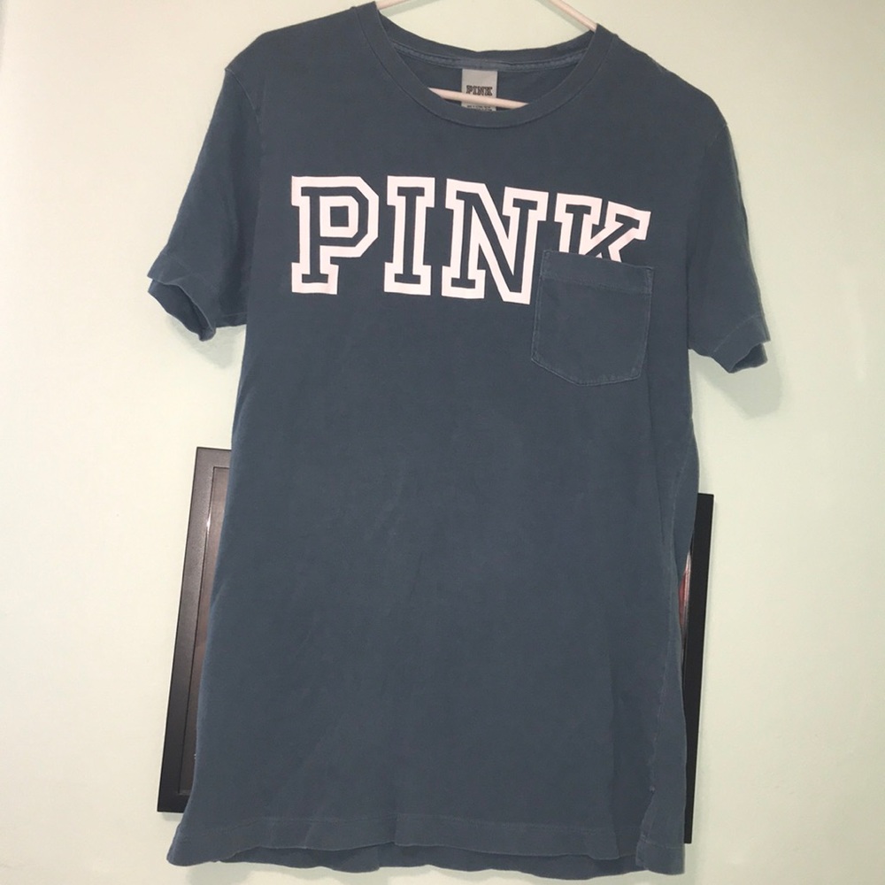 Blue long Pink t-shirt